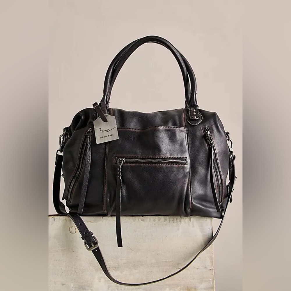 $248! FREE PEOPLE  We The Free Emerson Tote Bag Black NEW